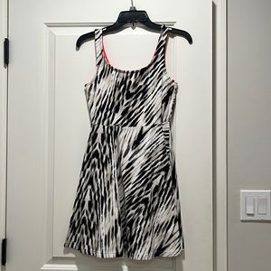 express mini dress, zebra print, size s